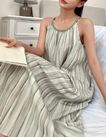 Rochie lunga Dazy, verde Verde