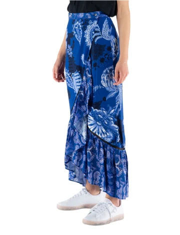 Fusta Desigual, albastru Albastru