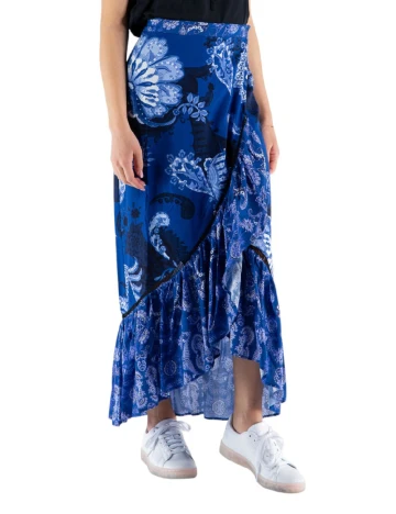 Fusta Desigual, albastru Albastru