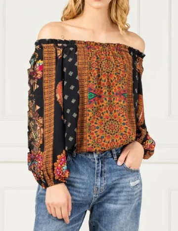 Bluza Desigual, mix culori