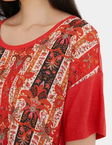 Tricou Desigual, rosu Rosu