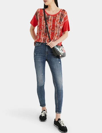 Tricou Desigual, rosu Rosu