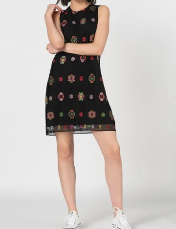 Rochie scurta Desigual, negru Negru