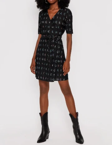 Rochie scurta Desigual, negru Negru