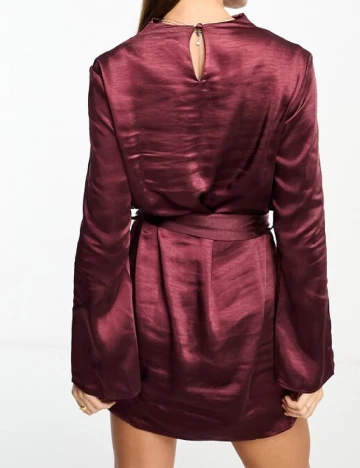 Rochie scurta Pretty Lavish, visiniu