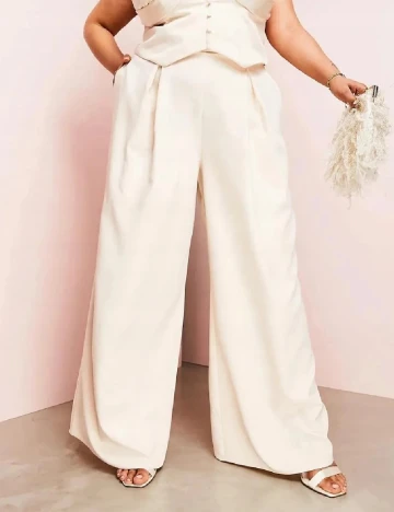 Pantaloni ASOS Curve, crem Crem