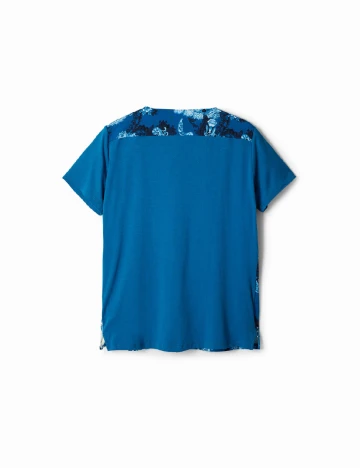 Tricou Desigual, albastru/alb Albastru