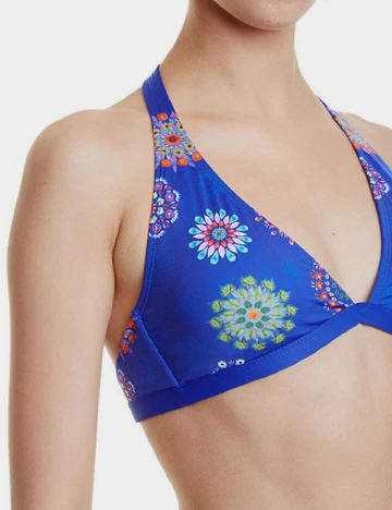 Sutien de baie Desigual, albastru Albastru