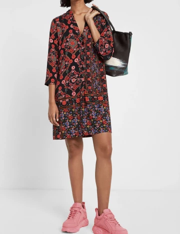 Rochie scurta Desigual, mix culori