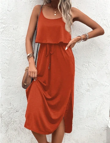 Rochie medie Emery Rose, portocaliu Portocaliu