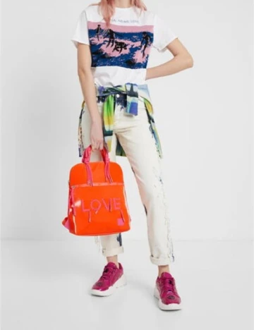 Blugi Desigual, ecru Alb