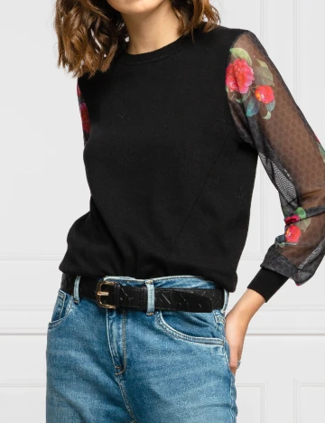 Bluza Desigual, negru Negru