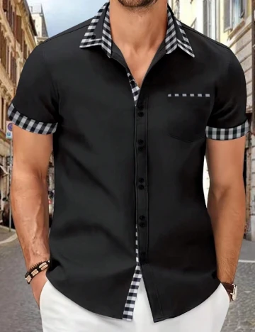 Camasa SHEIN, negru Negru