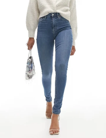 Blugi Top Shop, albastru Albastru