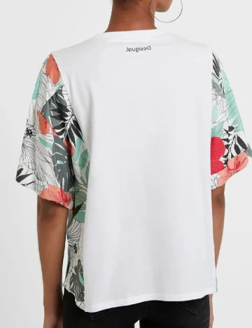 Tricou Desigual, alb Alb
