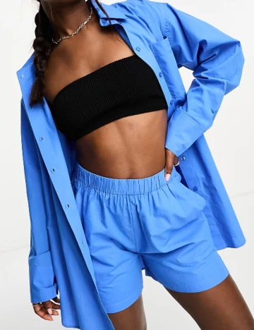 Pantaloni scurti LINDEX, albastru Albastru