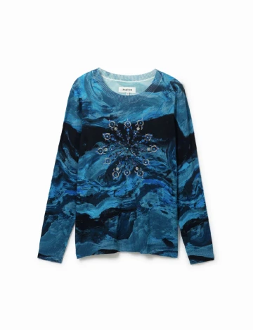 Bluza Desigual, albastru Albastru