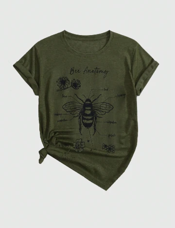 Tricou Romwe, verde/negru Verde