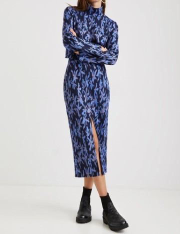 
						Fusta Desigual, negru/albastru