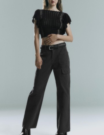 
						Top Zara, negru