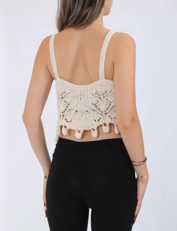 Top Zara, ecru