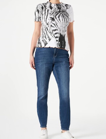 
						Tricou Desigual, alb/negru