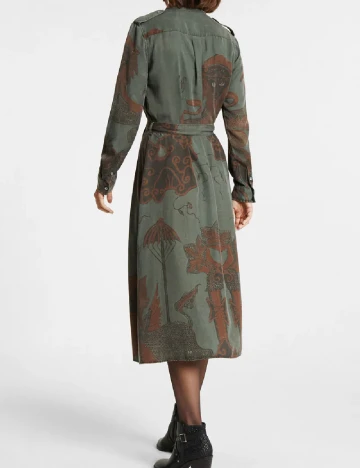 Rochie medie Desigual, verde Verde