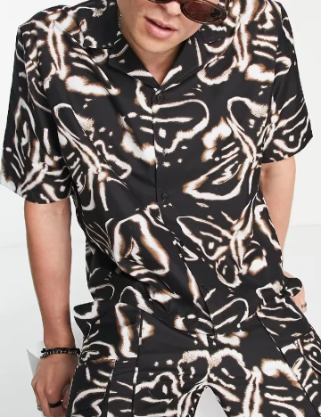Camasa ASOS, negru Negru