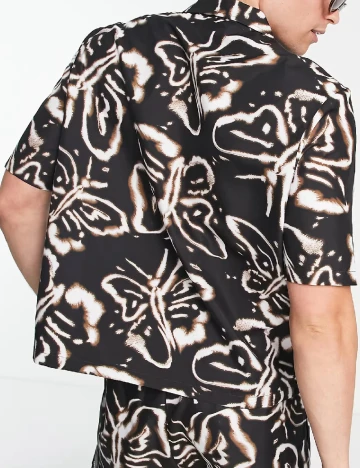 Camasa ASOS, negru Negru