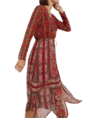 Rochie medie Desigual, rosu Rosu