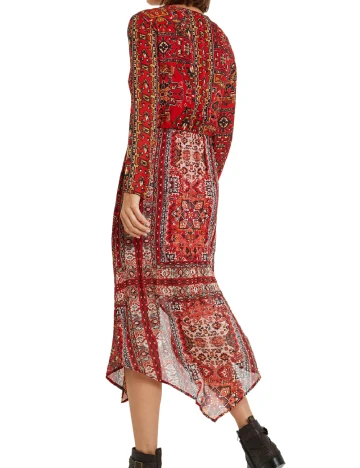 Rochie medie Desigual, rosu Rosu
