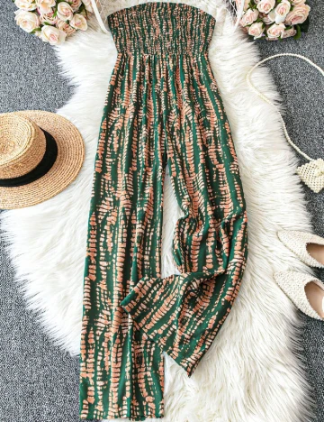 Salopeta SHEIN, verde/bej Verde