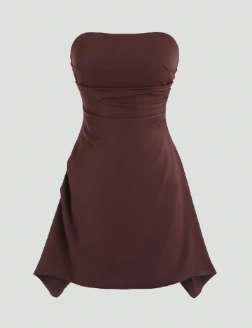 Rochie scurta SHEIN, maro Maro