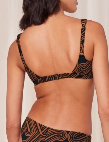 Sutien de baie Triumph, maro/negru Maro