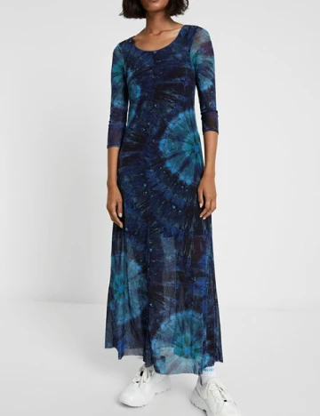 Rochie lunga Desigual, bleumarin Albastru