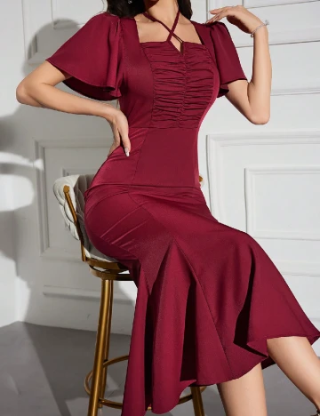 Rochie medie SHEIN, visiniu Rosu