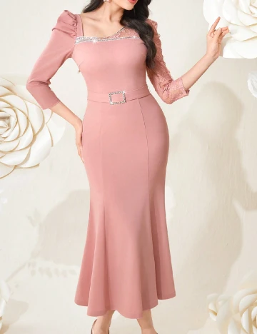 Rochie lunga SHEIN, roz Roz