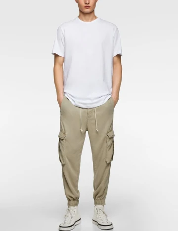 Tricou Zara, alb Alb