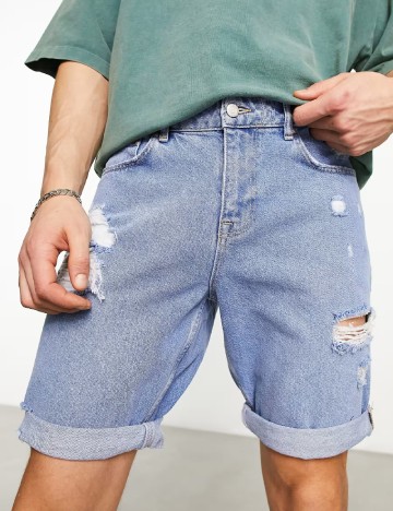 Pantaloni scurti ASOS, albastru