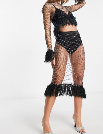 
						Fusta ASOS, negru