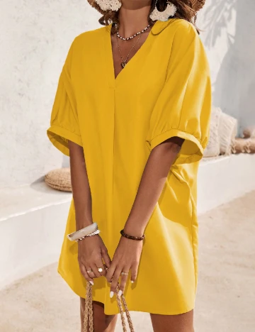 Rochie scurta SHEIN, galben