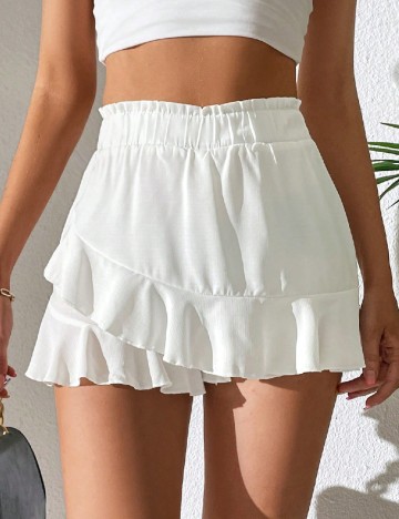 
						Fusta pantalon SHEIN, alb