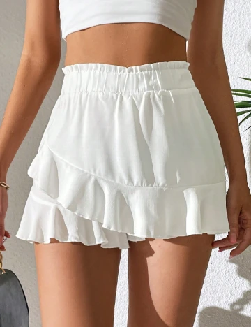Fusta pantalon SHEIN, alb Alb