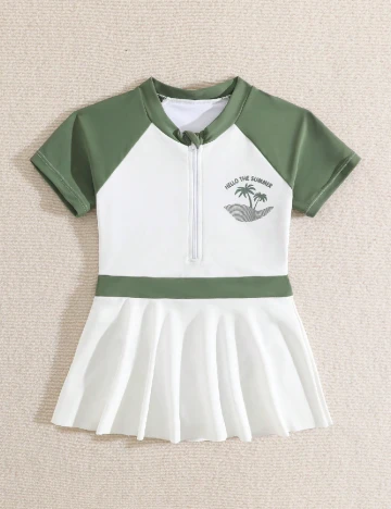 Costum de baie Shein Kids, alb