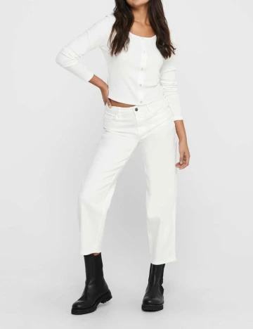 Blugi Jacqueline de Yong, alb, W34/L30