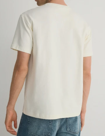 Tricou Reserved, ecru