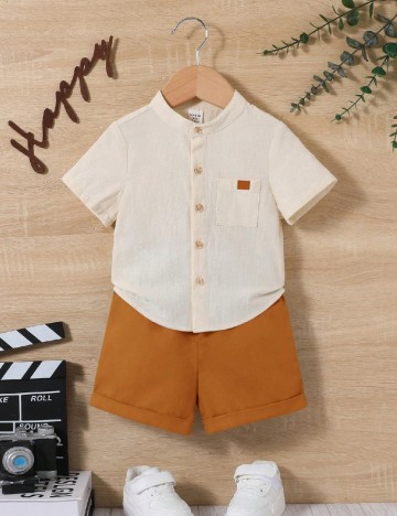 
						Compleu Shein Kids, crem/maro