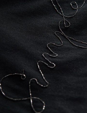 Tricou Reserved, negru Negru