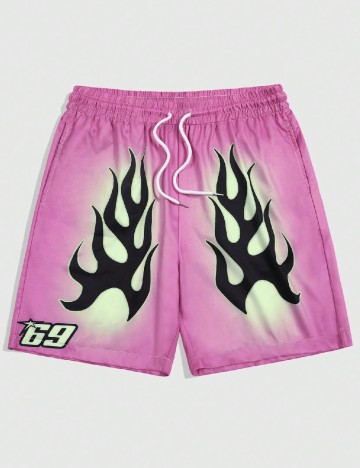 
						Pantaloni scurti Romwe, roz
