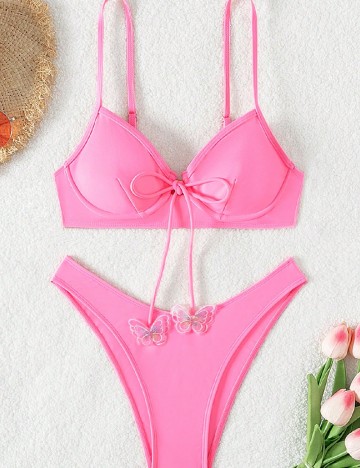 
						Costum de baie SHEIN, roz